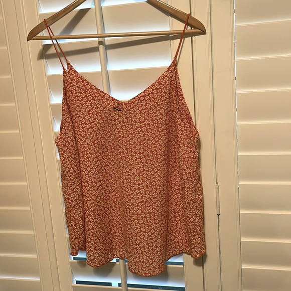Forever 21 Tops - Orange Flower Spaghetti Strap Top, size L